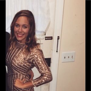 Gold sequins Cocktail Dress